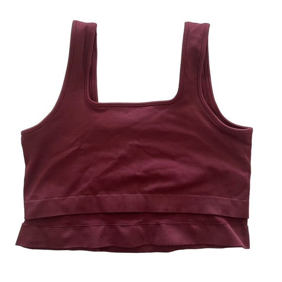 NWT KNIX Dark Cherry Good to Go Seamless Crop Tank XXL - Picture 2 of 12